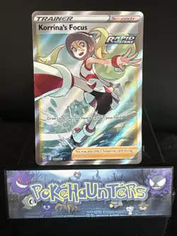 Pokemon Card Korrina’s Focus 160/163 Full Art Trainer Rare Battle Styles NM - Image 1
