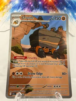 Pokemon TCG Crustle Illustration Rare Black Bolt 130/086 TCG NM - Image 2