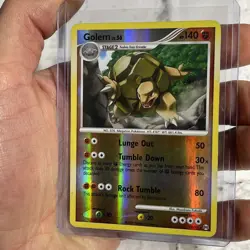 Pokemon Golem 19/99 Arceus Reverse Holo MP+ Condition 2009 Pokemon Nintendo Card - Image 2