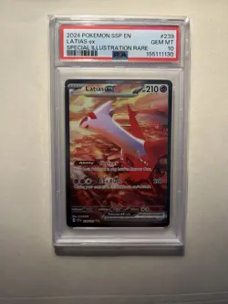 Pokemon Latias ex Special Illustration Rare Sv08 #239/191 Holo PSA 10 - Image 1