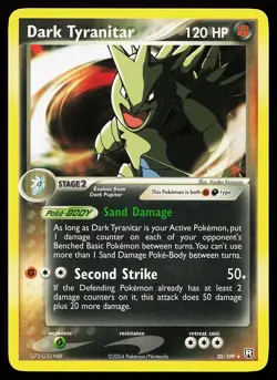 Dark Tyranitar 20/109 Rare Non-Holo Team Rocket Returns Pokemon Card - Image 1