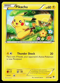 Pikachu 27/111 Common Furious Fists Pokemon Card - Image 1