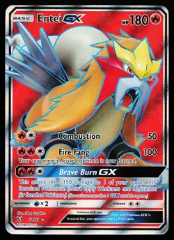Entei GX 71/73 Ultra Rare Shining Legends Pokemon Card - Image 1