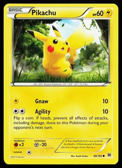 Pikachu 48/162 Common BREAKthrough Pokemon Card - Image 1