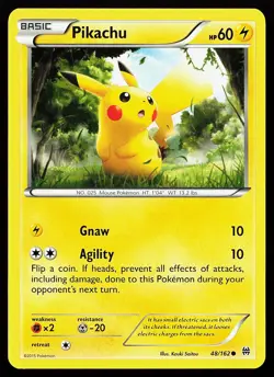 Pikachu 48/162 Common BREAKthrough Pokemon Card - Image 1