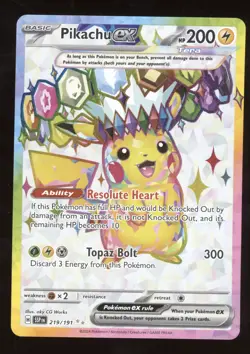 2024 S&V Surging Sparks Pikachu ex Secret Rare #219/191 - Image 1