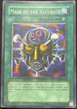 Yugioh Mask of the Accursed Unlimited Edition Super Rare LON-019 LP - Image 1