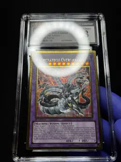 CGC 8 ERROR Yugioh Chimeratech Dragon PGLD-EN056 Gold Rare MISALIGNED STAMP! - Image 3