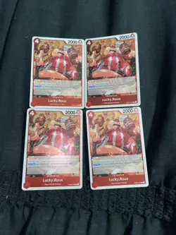 One Piece TCG PRB02-003 Foil English Lucky Roux x4 Playset - Image 1