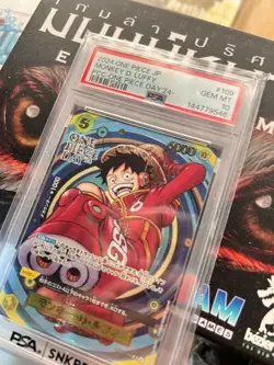 PSA10 One Piece OP07-109 SR Monkey D. Luffy Japanese ONE PIECE DAY'24 - Image 5