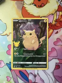PIKACHU 005/025 Full Art Holo Rare Celebrations 25th Anniversary Pokemon Card NM - Image 1