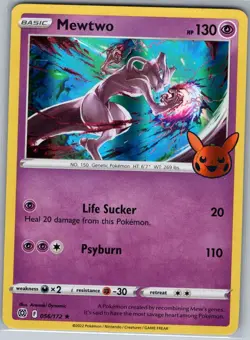 Mewtwo 056/172 Holo Trick or Trade BOOster Bundle - Pokemon Card - NM - Image 1
