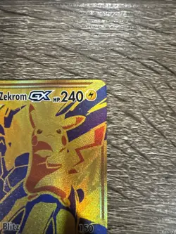 Pikachu & Zekrom GX SM248 Full Art Special Gold Promo Pokemon Card NM/M - Image 3