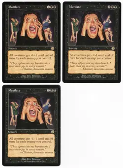 Mutilate x3 3x 2002 Torment Black Rare Sorcery MTG NM AZ2 - Image 1