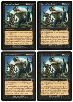 Dawn of the Dead x4 4x 2002 Torment PLAYSET Black Rare Enchantment MTG NM AZ1 - Image 1