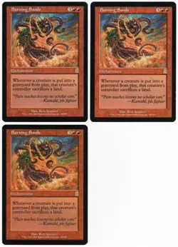 Burning Sands x3 3x 2001 Odyssey Red Rare Enchantment MTG NM AZ1 - Image 1