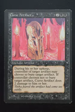 Magic The Gathering MTG CURSE ARTIFACT The Dark LP Lightly Played - Image 1
