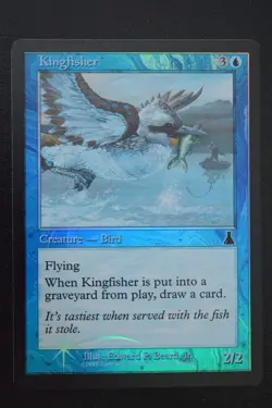 Magic The Gathering MTG KINGFISHER FOIL Urza's Destiny LP Lightly Played - Image 1