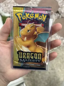 Pokemon Sun & Moon Dragon Majesty Booster Pack (Dragonite Art) Factory Sealed - Image 1