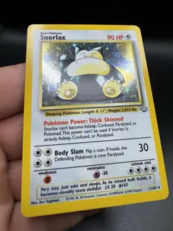 NM🐼1999 Jungle Snorlax 11/64 Holo Rare Unlimited English 90 HP - Image 2