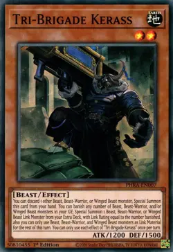 Yugioh! Tri-Brigade Kerass - PHRA-EN007 - Super Rare - 1st Edition Near Mint, En - Image 1