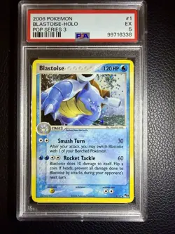 2006 Pokemon BLASTOISE 1/17 POP SERIES 3 HOLO PSA 5 Vintage - Image 1