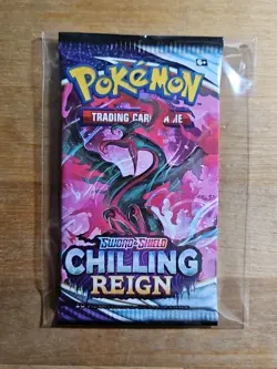 Pokemon Chilling Reign Factory Sealed Booster Pack 1 Pack 08 - Image 1