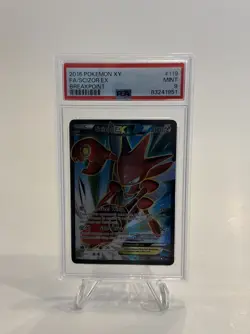2016 POKEMON XY BREAKPOINT #119/122 FA/SCIZOR EX BREAKPOINT PSA 9 MINT - Image 1