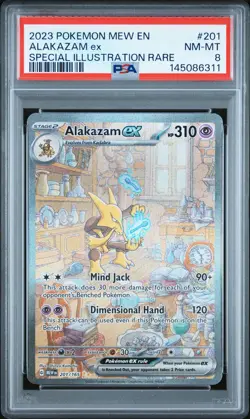 2023 Pokemon Mew En-151 #201 Alakazam Ex Special Illustration Rare PSA 8 - Image 1