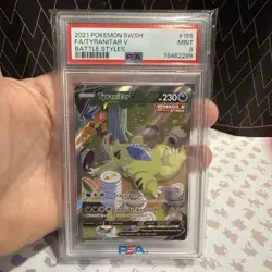 Pokemon Tyranitar V 155/163 Battle Styles Full Art Ultra Rare Holo PSA 9 - Image 3
