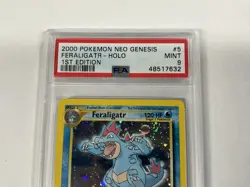 POKEMON FERALIGATR 2000 NEO GENESIS 1ST EDITION #5 HOLO PSA 9 - Image 4