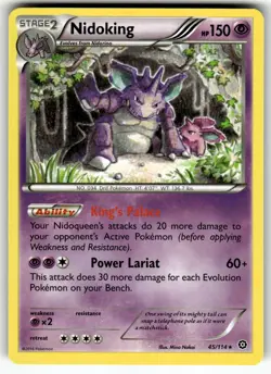 Nidoking 45/114 Rare Steam Siege Pokemon Near Mint - Image 1