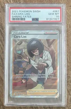 Pokemon TCG Cara Liss Full Art Ultra Rare Shining Fates 067/072 PSA 10 - Image 1