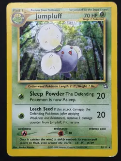 Pokemon TCG Jumpluff 7/111 Neo Genesis Holo Rare WOTC 2000 Swirl MP - Image 3