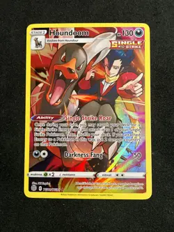 Pokemon TCG Houndoom Sword & Shield: Brilliant Stars TG10/TG30 Holo Secret Rare - Image 1