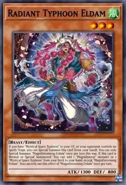 Yugioh Radiant Typhoon Eldam DOOD-EN013 Super Rare 1st Edition NM - Image 1
