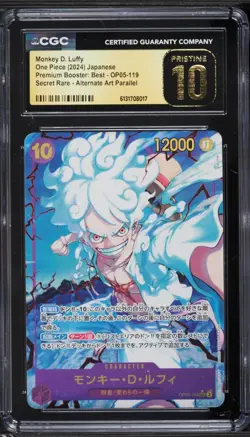 CGC 10 Pristine Jpn One Piece 2024 MONKEY D. LUFFY OP05-119 PRB01 ALT ART - Image 1