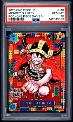 Monkey D. Luffy PSA10 2025 One Piece Japanese One Piece Day'25 - Image 1