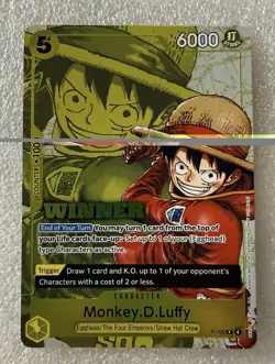 Monkey.D.Luffy P-106 Winner Promo Foil Winner Pack 2026 Vol.2 NM - Image 1