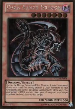 Yugioh Dark Armed Dragon PGLD-EN064 Gold Rare NM - Image 1