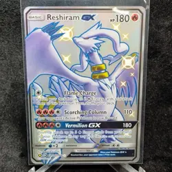Pokemon TCG Reshiram GX SV51/SV94 Hidden Fates Shiny Vault Holo Rare Card - Image 1