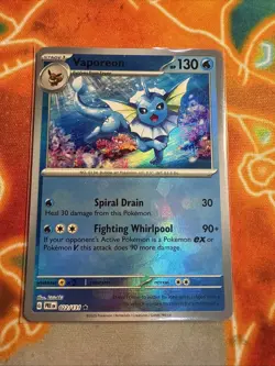 Vaporeon 022/131 Prismatic Evolutions Poke Ball Reverse Holo Pokemon Card - MINT - Image 1