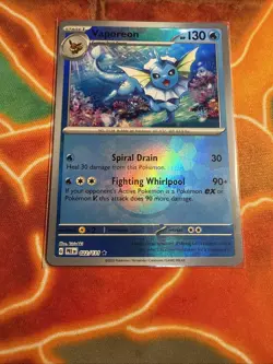 Vaporeon 022/131 Prismatic Evolutions Poke Ball Reverse Holo Pokemon Card - MINT - Image 2