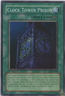 Yugioh Clock Tower Prison EOJ-EN048 Super Rare 1st LP - Image 1
