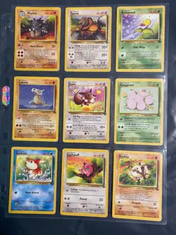 Base Jungle and Fossil Set Vintage 1999 Pokemon Cards Bundle X 39 No Duplicates - Image 1