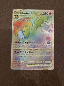 Charizard VSTAR Rainbow Secret Rare 174/172 Brilliant Stars Pokemon Card NM - Image 1