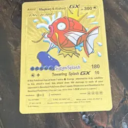Pokemon Magikarp & Wailord GX Gold Metal TAG TEAM Card 2019 Standard - Image 1