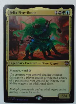 Felix Five-Boots *FOIL Mythic Rare* Magic MtG x1 OTC Commander Outlaws - Image 1