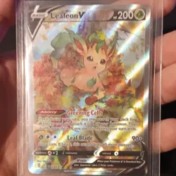 Pokemon Leafeon V Ultra Rare Full Art Holo 167/203 Evolving Skies English - Image 1