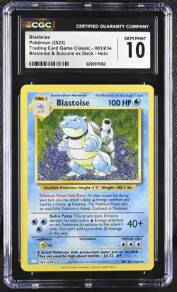 2023 Pokemon TCG Classic Blastoise #003 CGC 10 - Image 1